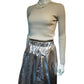 Metalic Flare Skirt