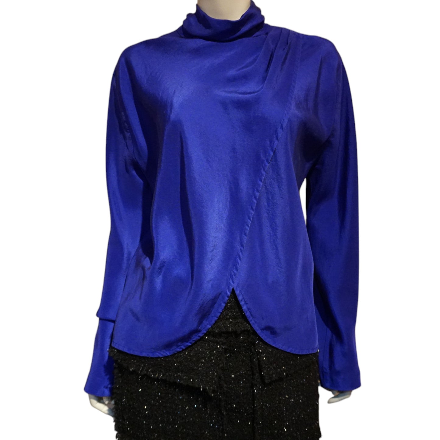 High Neck Silk Blouse