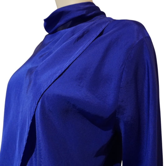 High Neck Silk Blouse