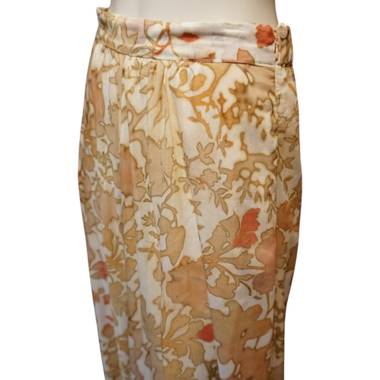 Maxi Botanical Print Flared Skirt