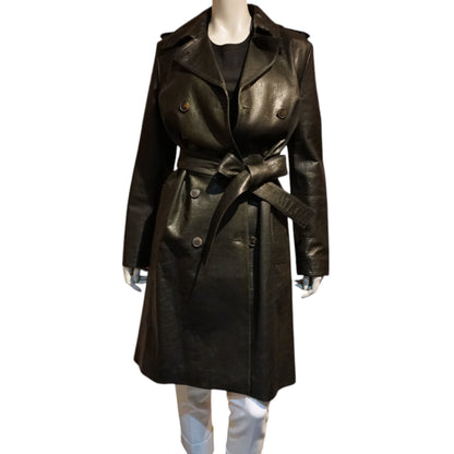 Trench Leather Coat