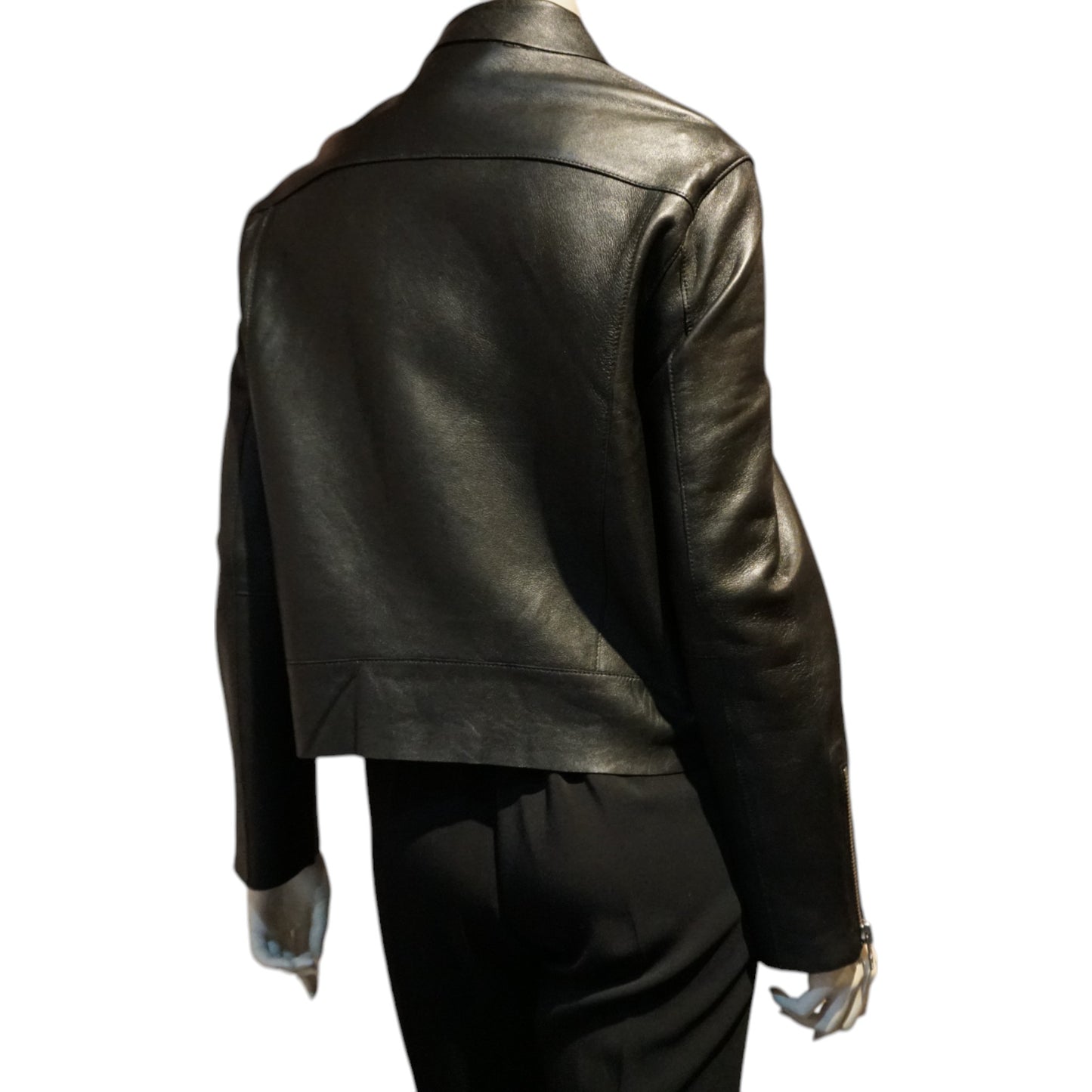 Zip Through Leather Jacket