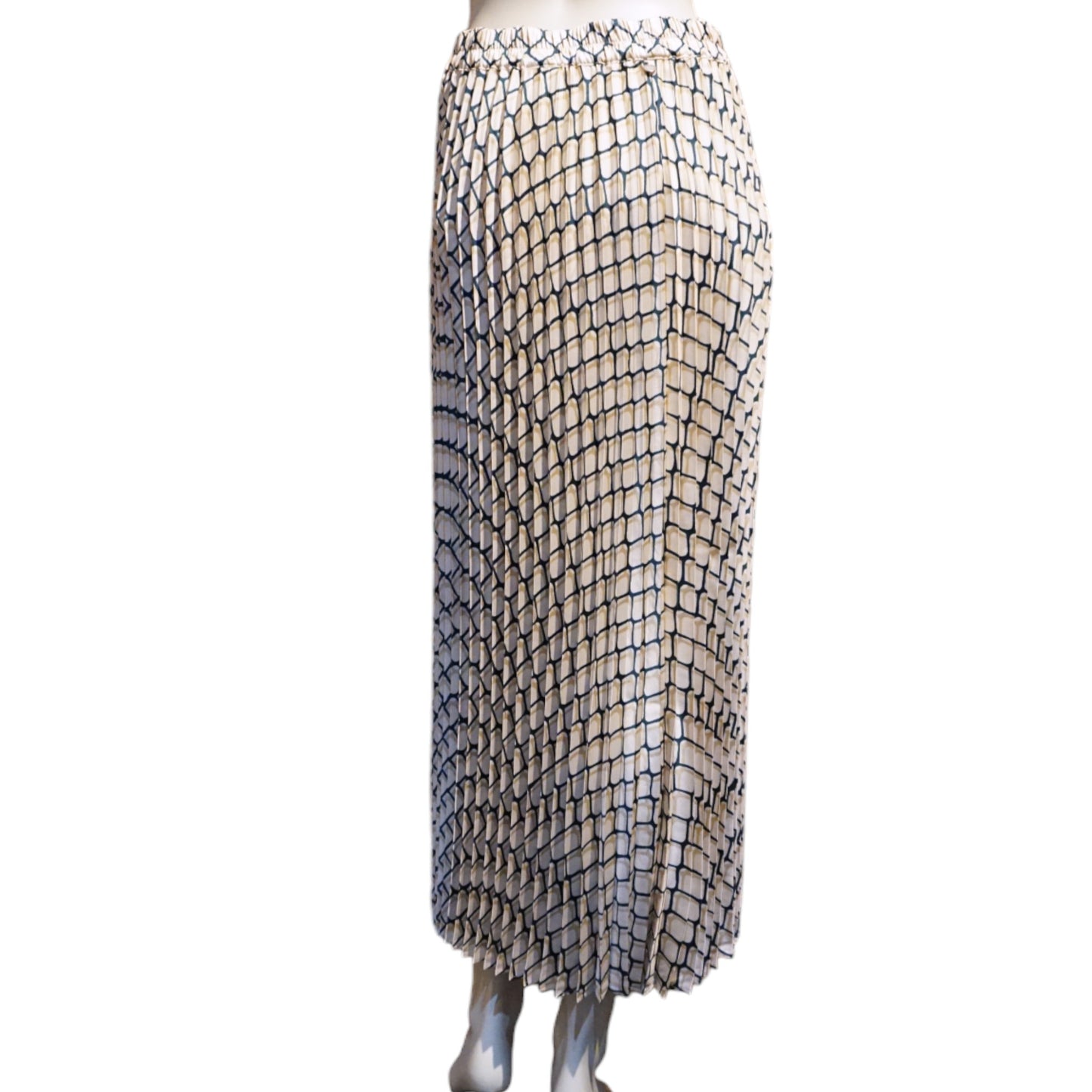 Maxi Print Pleated Skirt