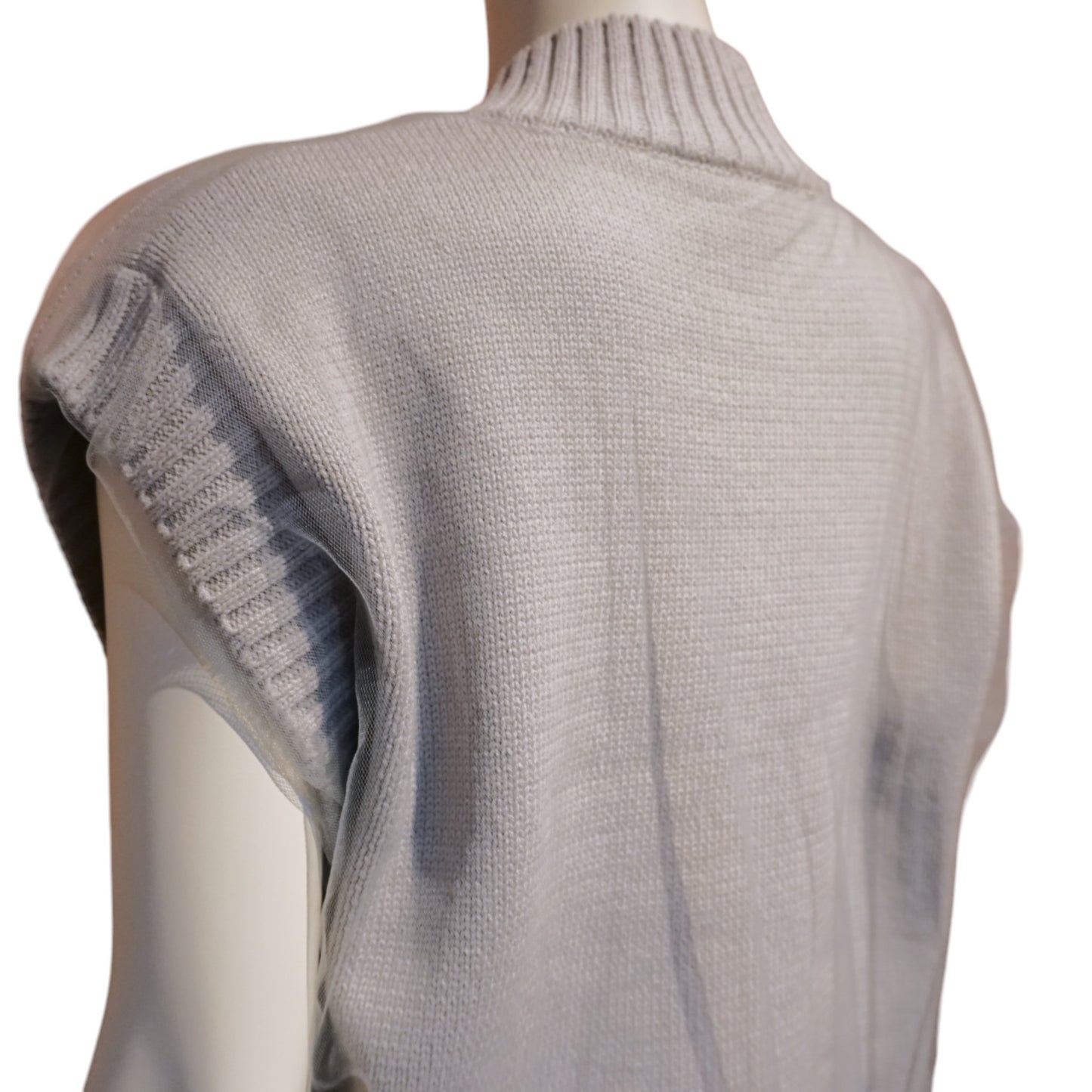 Repair Detail V-Neck Knit Vest