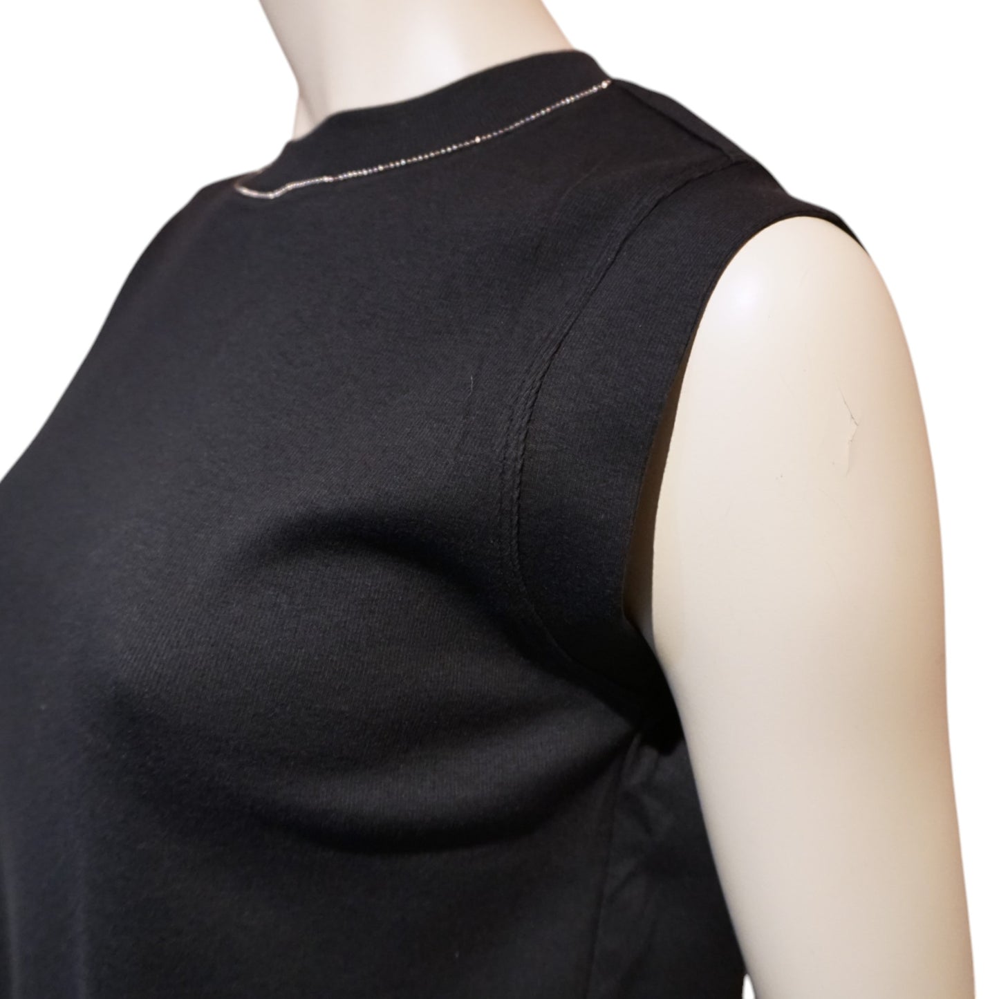 Crewneck Sleeveless Rib Tee